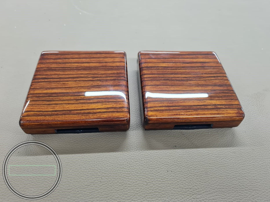 2 Pieces MERCEDES BENZ w123 w124 r107 w126 WOOD FOLDING DRINK CUPHOLDER Zebrano