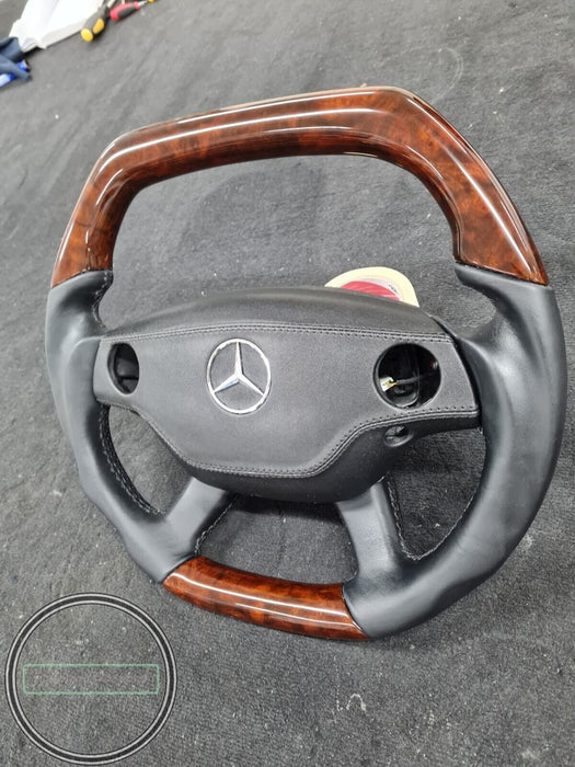 Mercedes W212 AMG style Steering wheel E350 E200 E250 Steering Wheel Burlwood