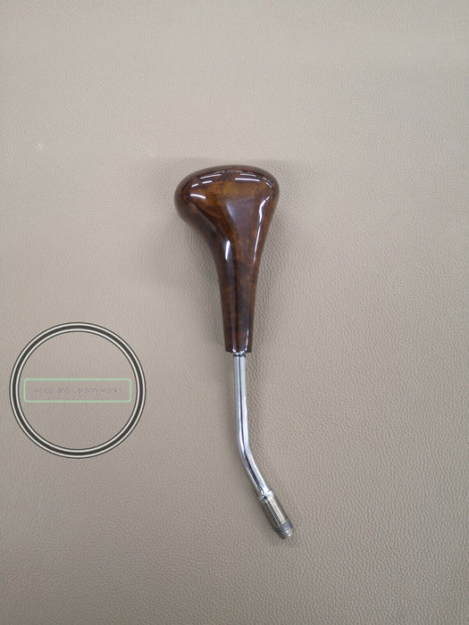 MERCEDES SHIFT KNOB FOR W124 WALNUT FOR AUTOMATIC BURLWOOD WITH LOGO