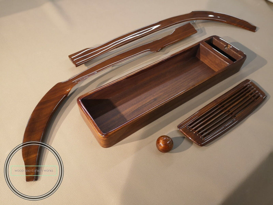 Mercedes Benz W113 Wood Trim Set 250sl 230sl 280sl Pagoda Plain Walnut GLOSS LHD