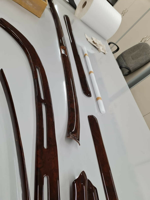 MERCEDES W108 wood trim DASH INTERIOR 24 pieces DASH WOOD SET TRIM FULL SET