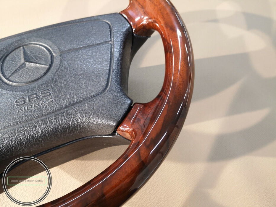Mercedes W140 500SEL 600Sel Steering Wheel Wood Burled Walnut Full Burlwood
