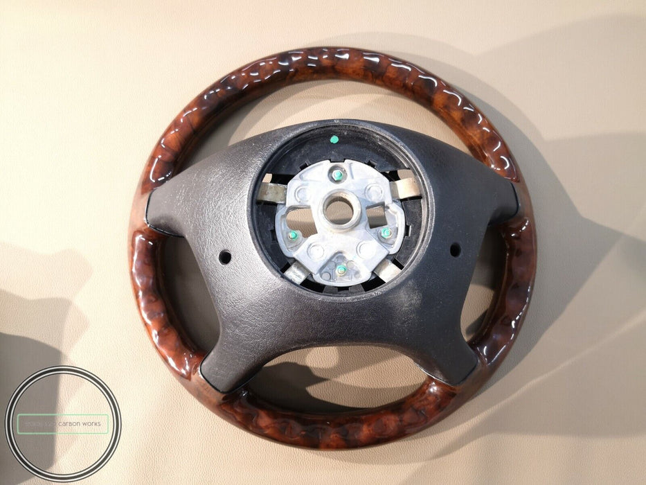 Mercedes W140 500SEL 600Sel Steering Wheel Wood Burled Walnut Full Burlwood