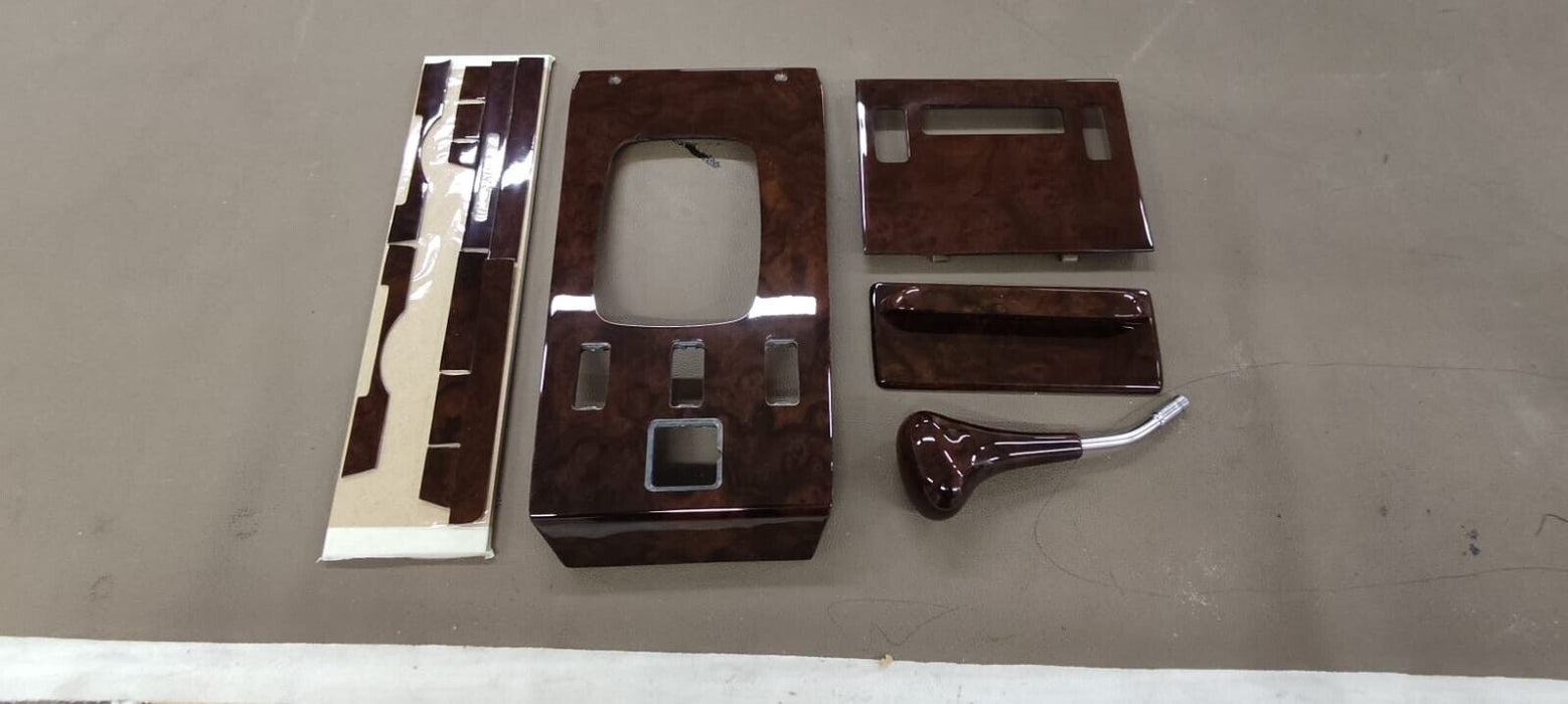 5 Pieces Mercedes R107 SL Center Shift Wood Trim Burlwood  500SL
